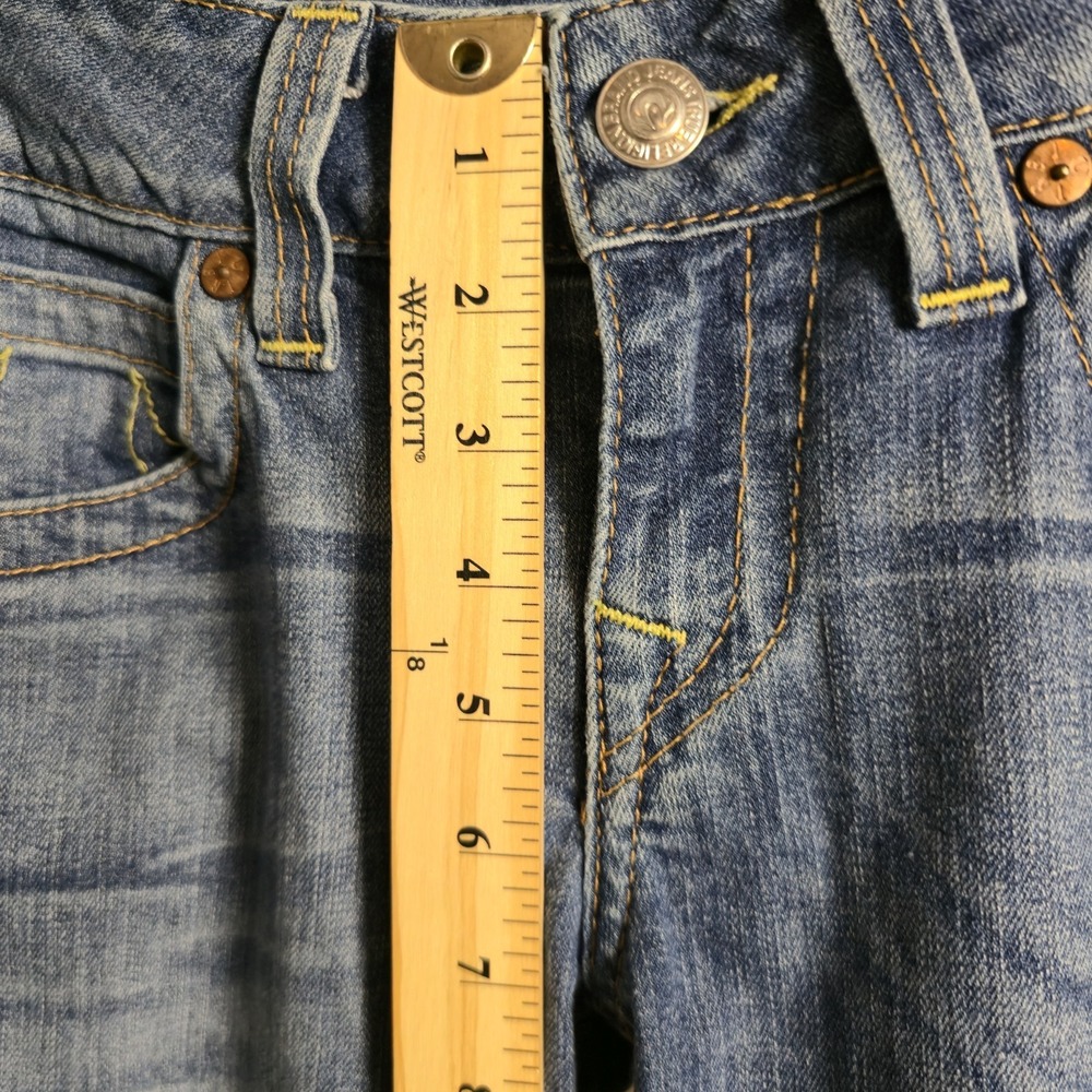 True Religion Joey Bootcut Jeans Low Rise Y2K Western Stitch Size 28 - Picture 4 of 13
